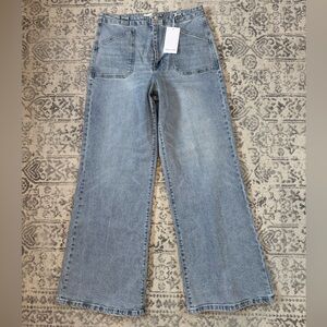 Dear John NWT Vintage Fiona Light Blue Wide-Leg High-Rise Jeans